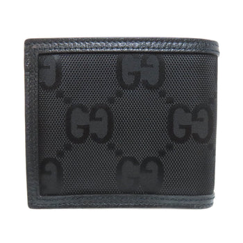 Gucci Bifold Wallet 496334 Canvas Black Off The Grid Mens