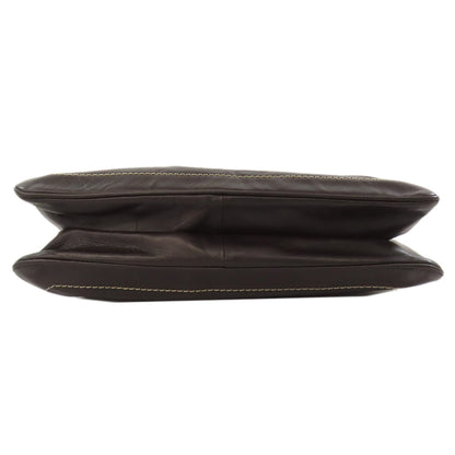Bally Shoulder Bag Leather Brown Logo Women