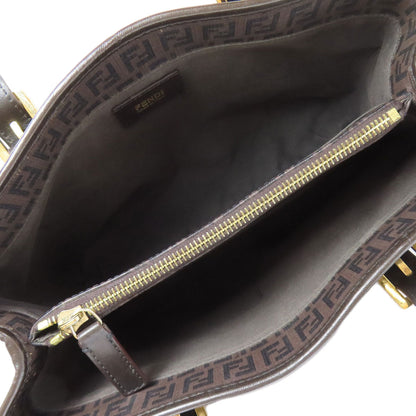 Fendi Handbag Pvc Brown Zucca Pattern