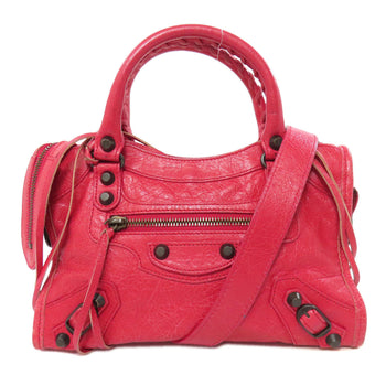Balenciaga Handbag 300295 Calfskin Pink Classic Mini City Women