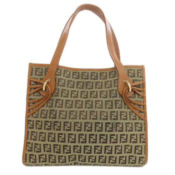 Fendi Handbag Canvas Brown Zucca Pattern