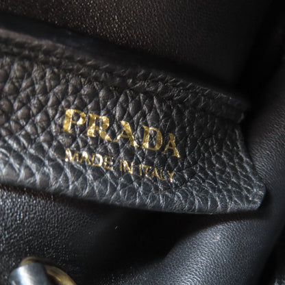 Prada Handbag Leather Black 2Way