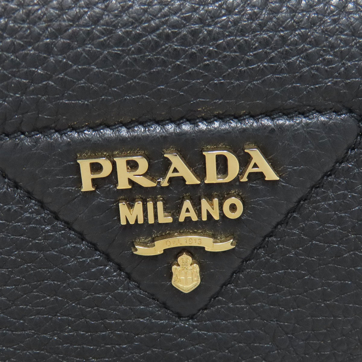 Prada Handbag Leather Black 2Way