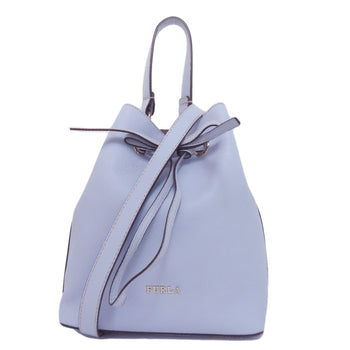 Furla Handbag Leather Blue Ribbon 2Way