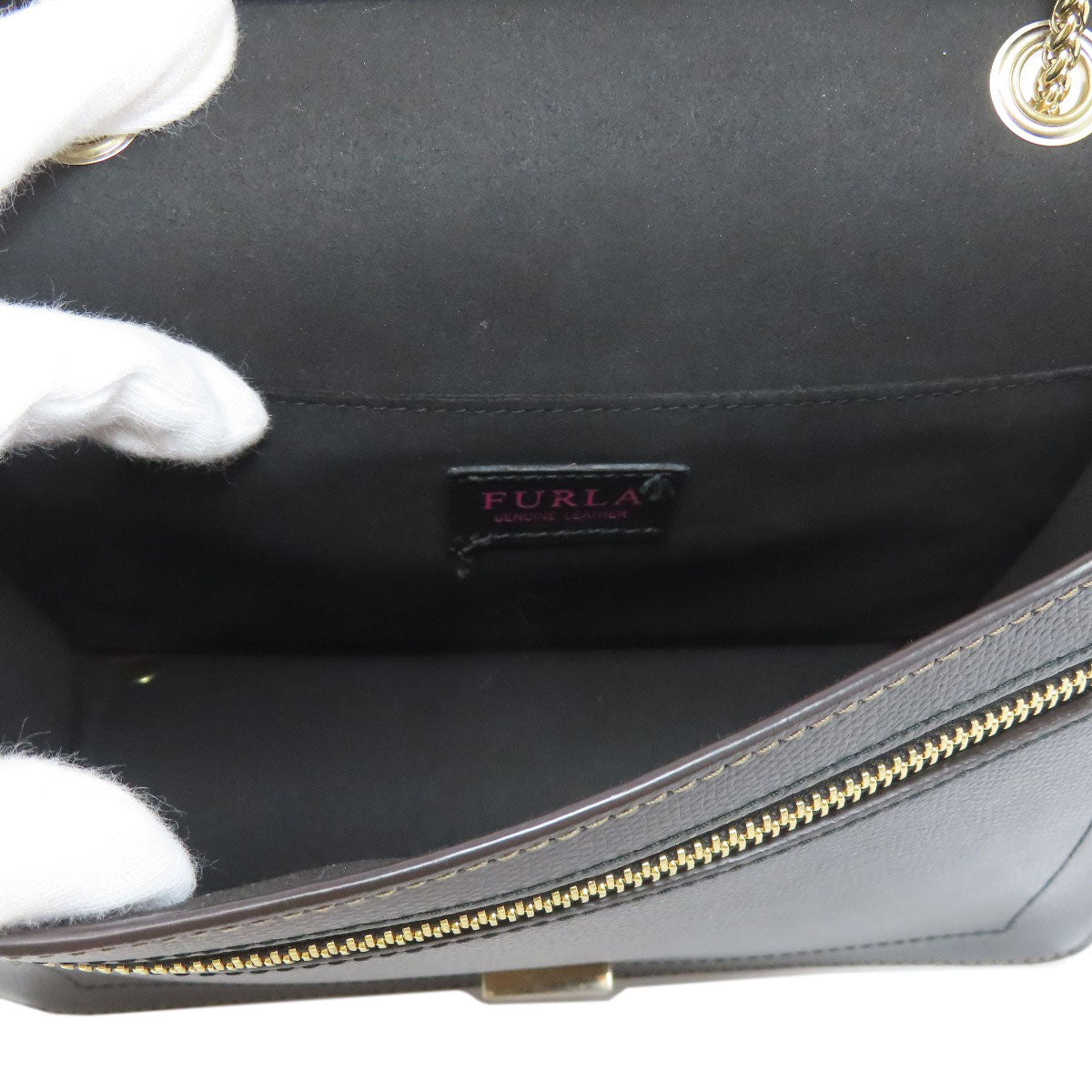 Furla Shoulder Bag Leather White Chain Bag Women