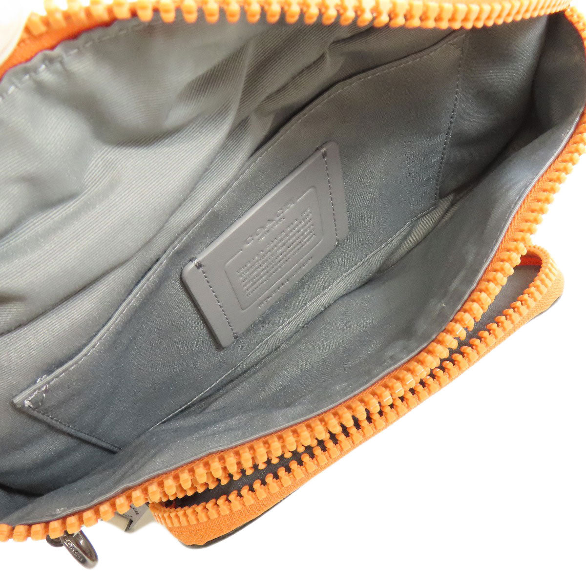 Coach Sling Bag C8129 Leather Gray Logo
