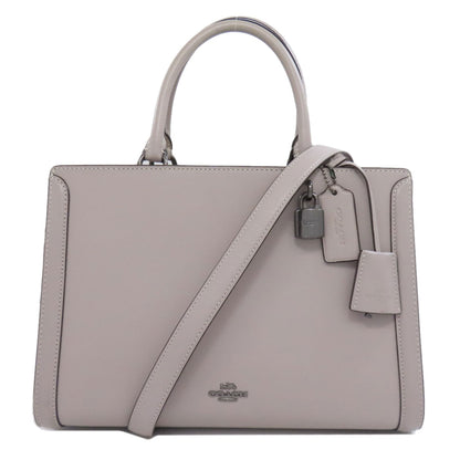Coach Handbag F49500 Leather Gray 2Way Women