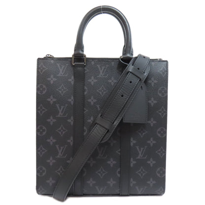 Louis Vuitton Handbag M46456 Monogram Eclipse Gray Sac Plat Cloth Mens