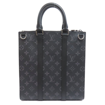 Louis Vuitton Handbag M46456 Monogram Eclipse Gray Sac Plat Cloth Mens