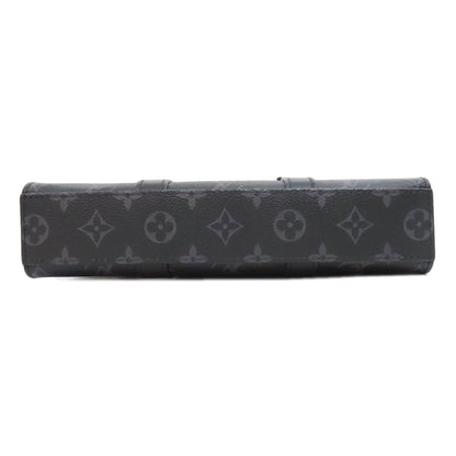 Louis Vuitton Handbag M46456 Monogram Eclipse Gray Sac Plat Cloth Mens