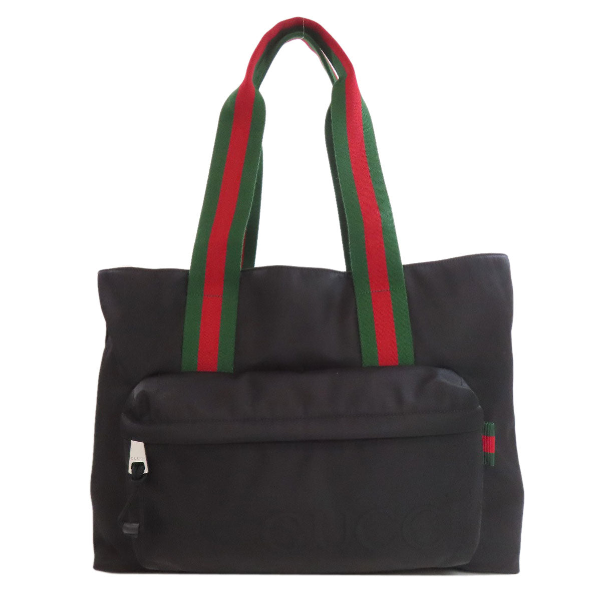 Gucci Tote Bag 802172 Nylon Black Large Tote Sherry Line Women