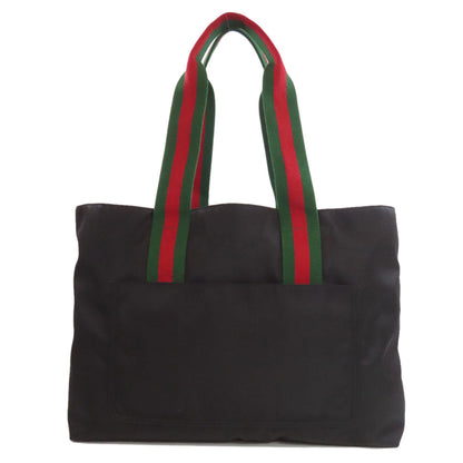 Gucci Tote Bag 802172 Nylon Black Large Tote Sherry Line Women