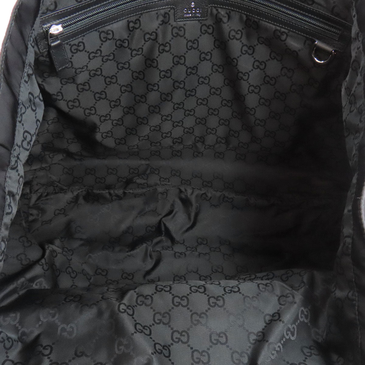 Gucci Tote Bag 802172 Nylon Black Large Tote Sherry Line Women