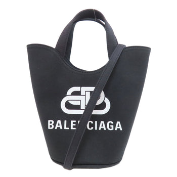 Balenciaga Handbag 619979 Canvas Black Bucket 2Way