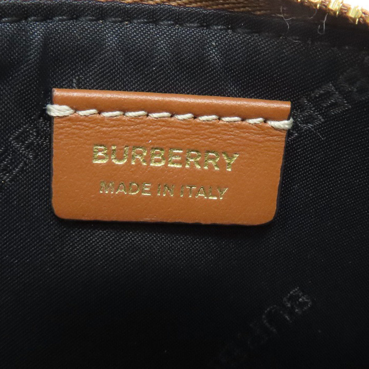 Burberry Coin Case Leather Beige Nova Check Women(Unisex)