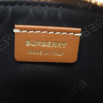 Burberry Coin Case Leather Beige Nova Check Women(Unisex)