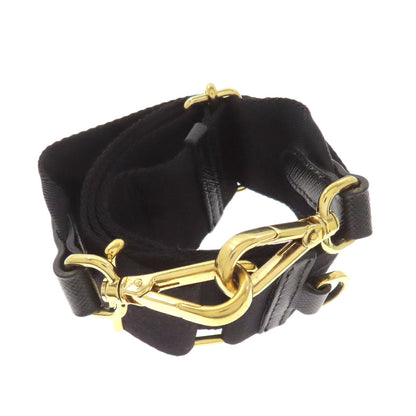 Prada Shoulder Bag Safiano Black Logometal 2Way Women