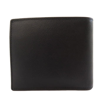 Saint Laurent Bifold Wallet Leather Black Logo Women