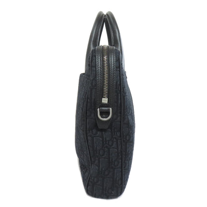Christian Dior Business Bag Canvas Black Trotter Pattern 2Way Mens