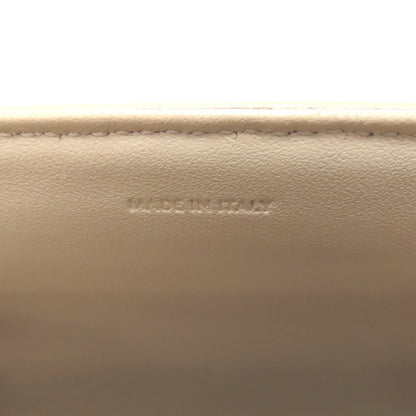 Celine Handbag Leather Beige Logo Women