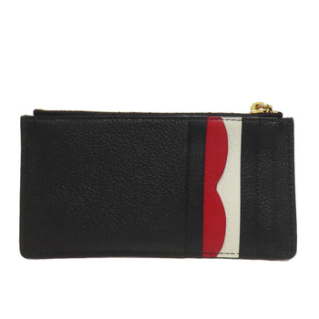 Miumiu Coin Case Leather Black Logo Women