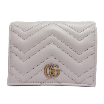 Gucci Bifold Wallet 466492 Leather Gray Gg Marmont Women