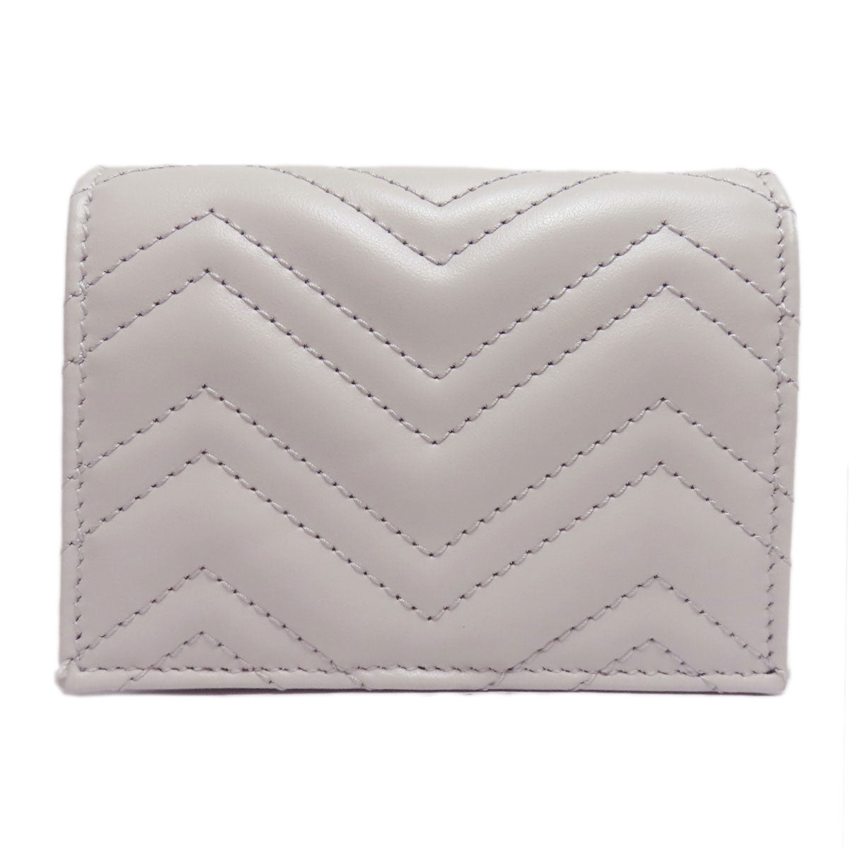 Gucci Bifold Wallet 466492 Leather Gray Gg Marmont Women