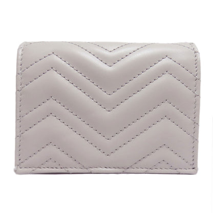 Gucci Bifold Wallet 466492 Leather Gray Gg Marmont Women