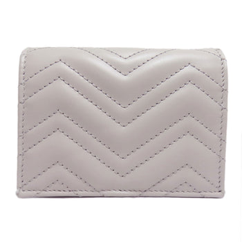 Gucci Bifold Wallet 466492 Leather Gray Gg Marmont Women