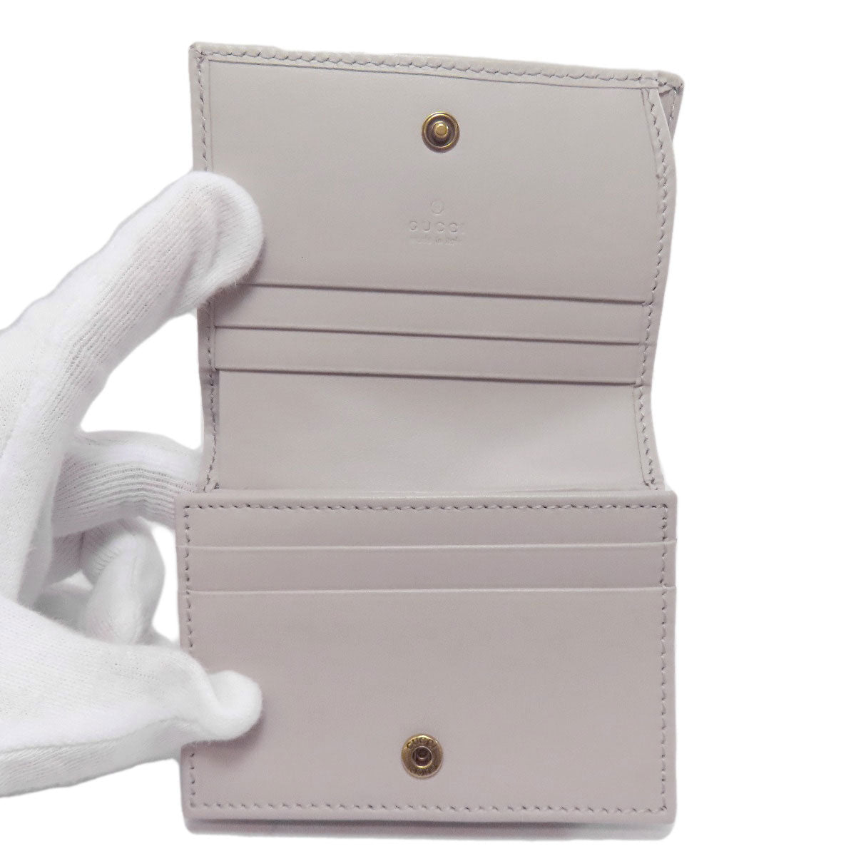Gucci Bifold Wallet 466492 Leather Gray Gg Marmont Women