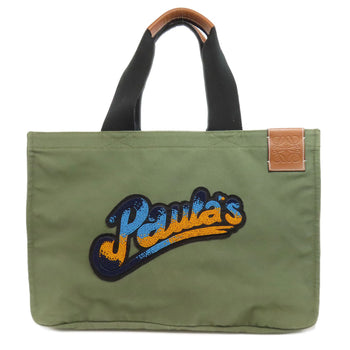 Loewe Tote Bag Canvas Green Paula'S Ibiza
