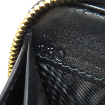 Prada Long Wallet Purse 1Ml506 Calfskin Black Zip Around Embossing Women
