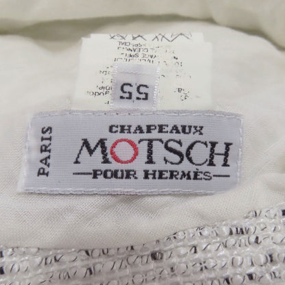 Hermes Hat Canvas White Bucket Hat 55