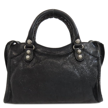Balenciaga Handbag 519938 Calfskin Black Mini City 2Way