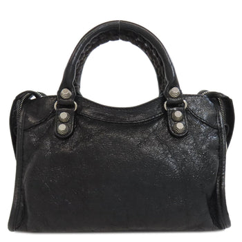 Balenciaga Handbag 519938 Calfskin Black Mini City 2Way