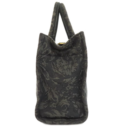 Versace Handbag Canvas Green 2Way