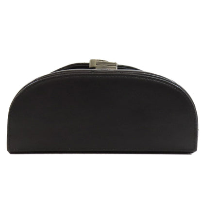 Saint Laurent Shoulder Bag Calfskin Black Logo