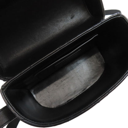 Saint Laurent Shoulder Bag Calfskin Black Logo
