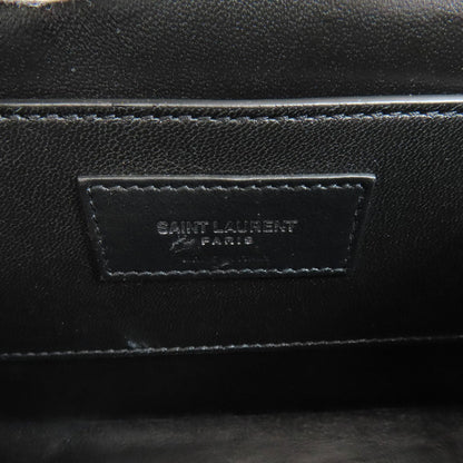 Saint Laurent Shoulder Bag Calfskin Black Logo
