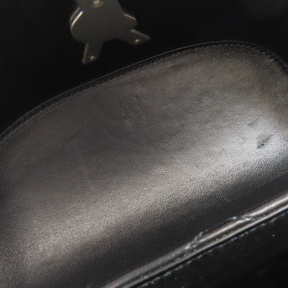 Saint Laurent Shoulder Bag Calfskin Black Logo