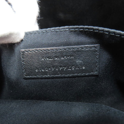 Saint Laurent Shoulder Bag Calfskin Black Lou Vstitch