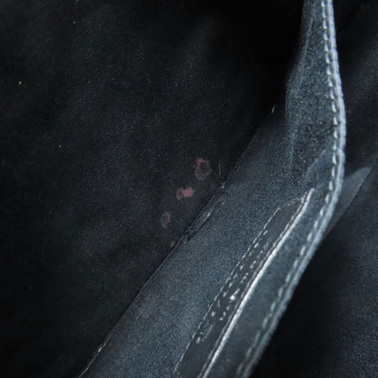 Saint Laurent Shoulder Bag Calfskin Black Lou Vstitch