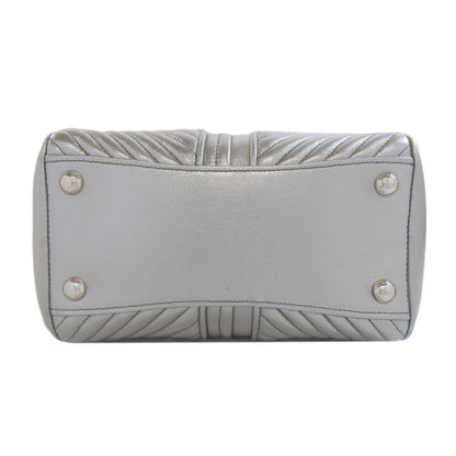 Miumiu Handbag Calfskin Silver 2Way