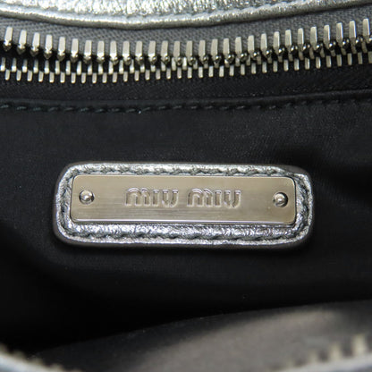Miumiu Handbag Calfskin Silver 2Way