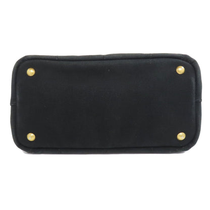 Prada Handbag Canvas Black Canapa Mini 2 Way