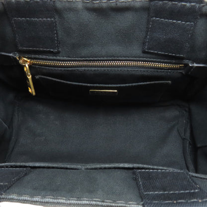 Prada Handbag Canvas Black Canapa Mini 2 Way