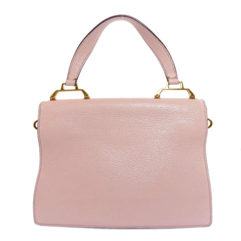 Miumiu Handbag Leather Pink 2Way
