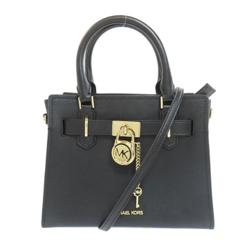 Michael Kors Handbag Leather Black Hamilton 2Way