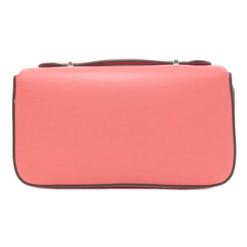 Gucci Shoulder Bag 379722 Leather Pink Double G Logo Mini Chain Shoulder 2Way