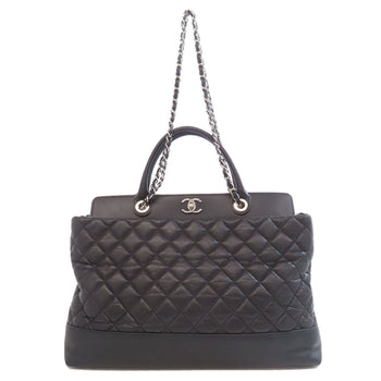 Chanel Tote Bag Leather Black Quilting Matrasse 2Way